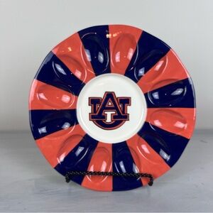 T CABELLS TOO MAGNOLIA LANE COLLECTION AUBURN TIGERS Deviled Eggs PLATTER